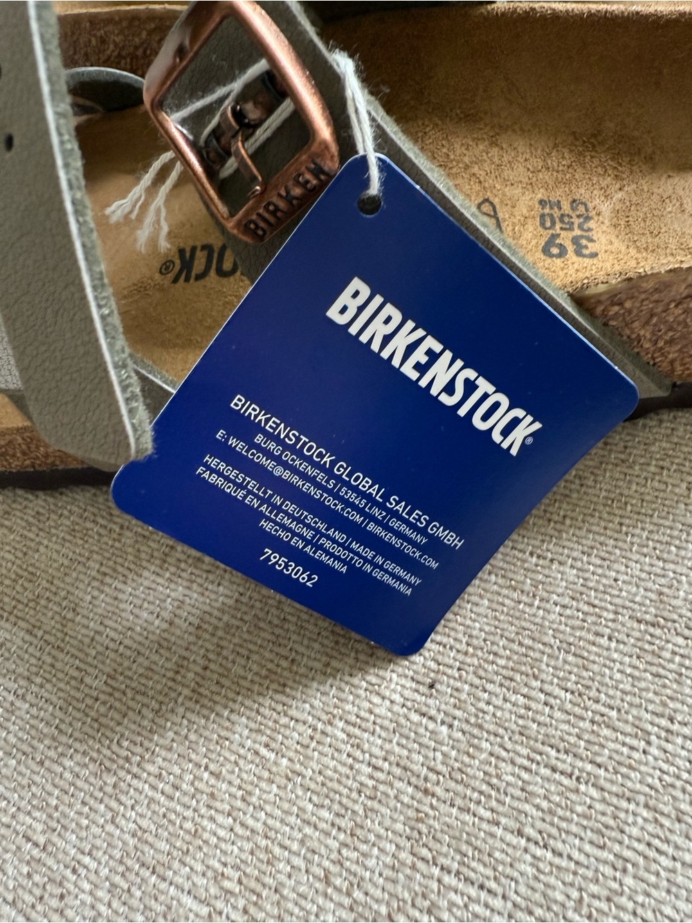 NWT Birkenstock Mayari Birko-Flor Sandals Stone Gray Size 39 US 8-8.5 - Picture 12 of 13